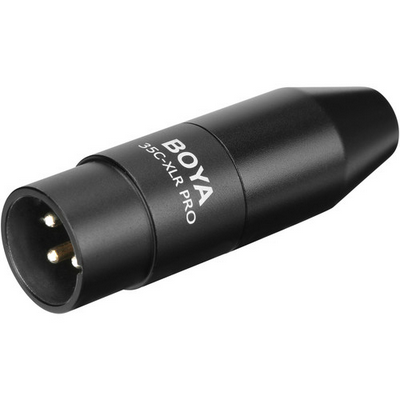 Boya 35C-XLR Pro 3.5mm TRS to XLR Adapter with 12-48V Power Converter to Plug-in Power